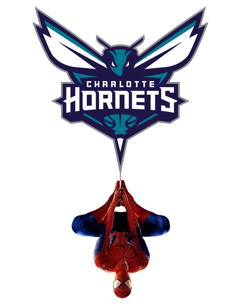 Charlotte Hornets Spider Man Logo vinyl decal